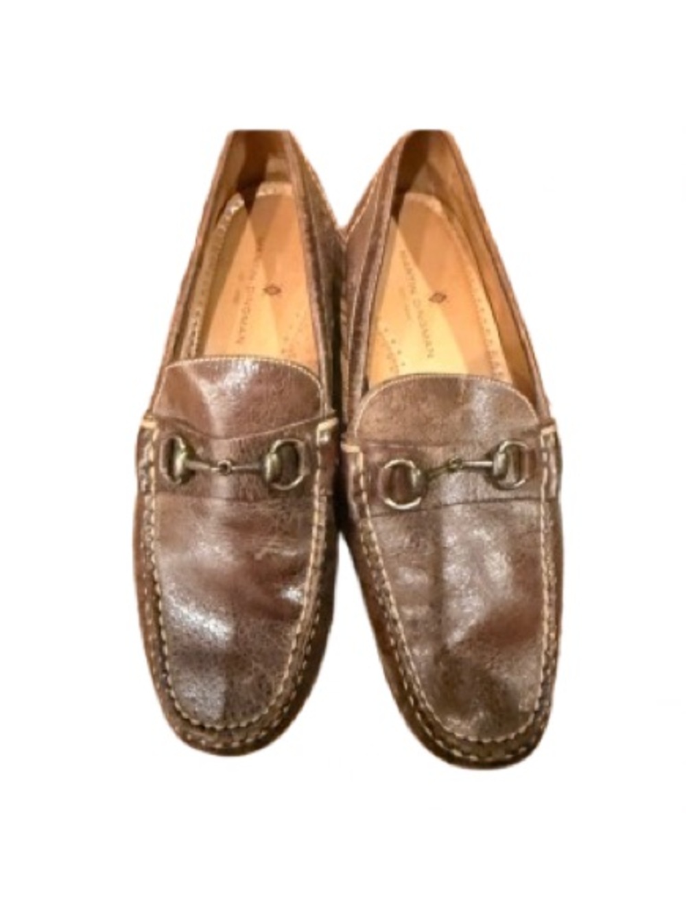 Martin Dingman Brown Leather Loafers driver shoes quiet luxury preppy 11M